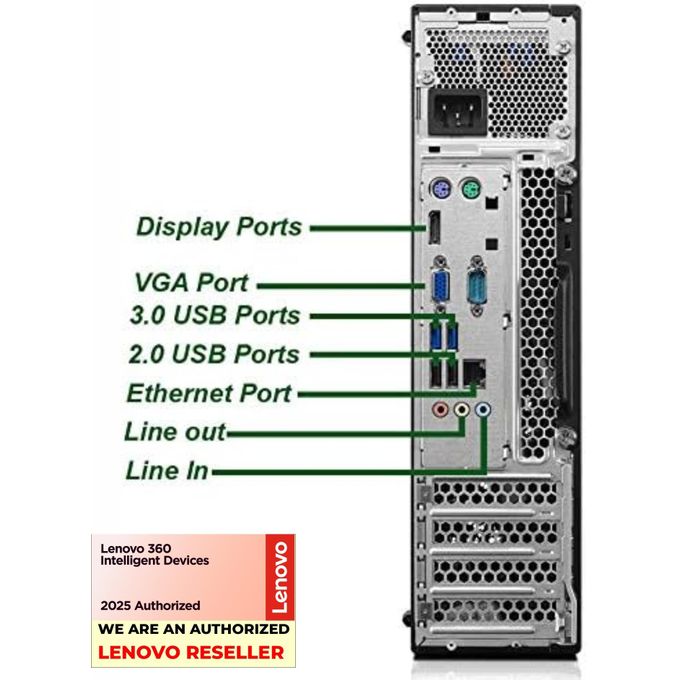 Lenovo ThinkCentre M700 SFF Desktop PC – Intel Core i7-8500, 16GB RAM, 512GB M.2 SSD, Windows 11 Pro + MS Office 365 Pro