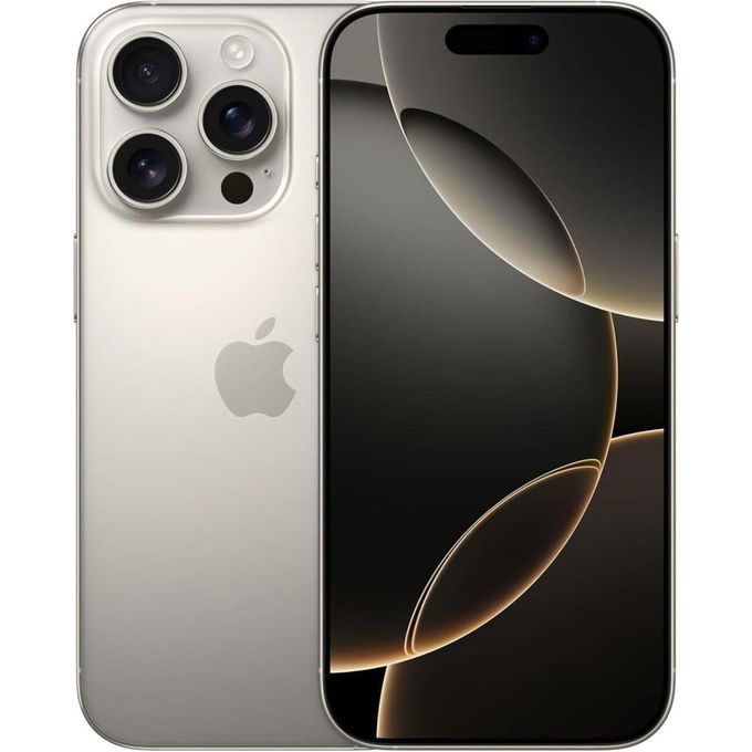 Apple iPhone 16 Pro - 6.3" - 256GB ROM - 8GB RAM - Single Nano Sim - iOS 18 - Natural Titanium