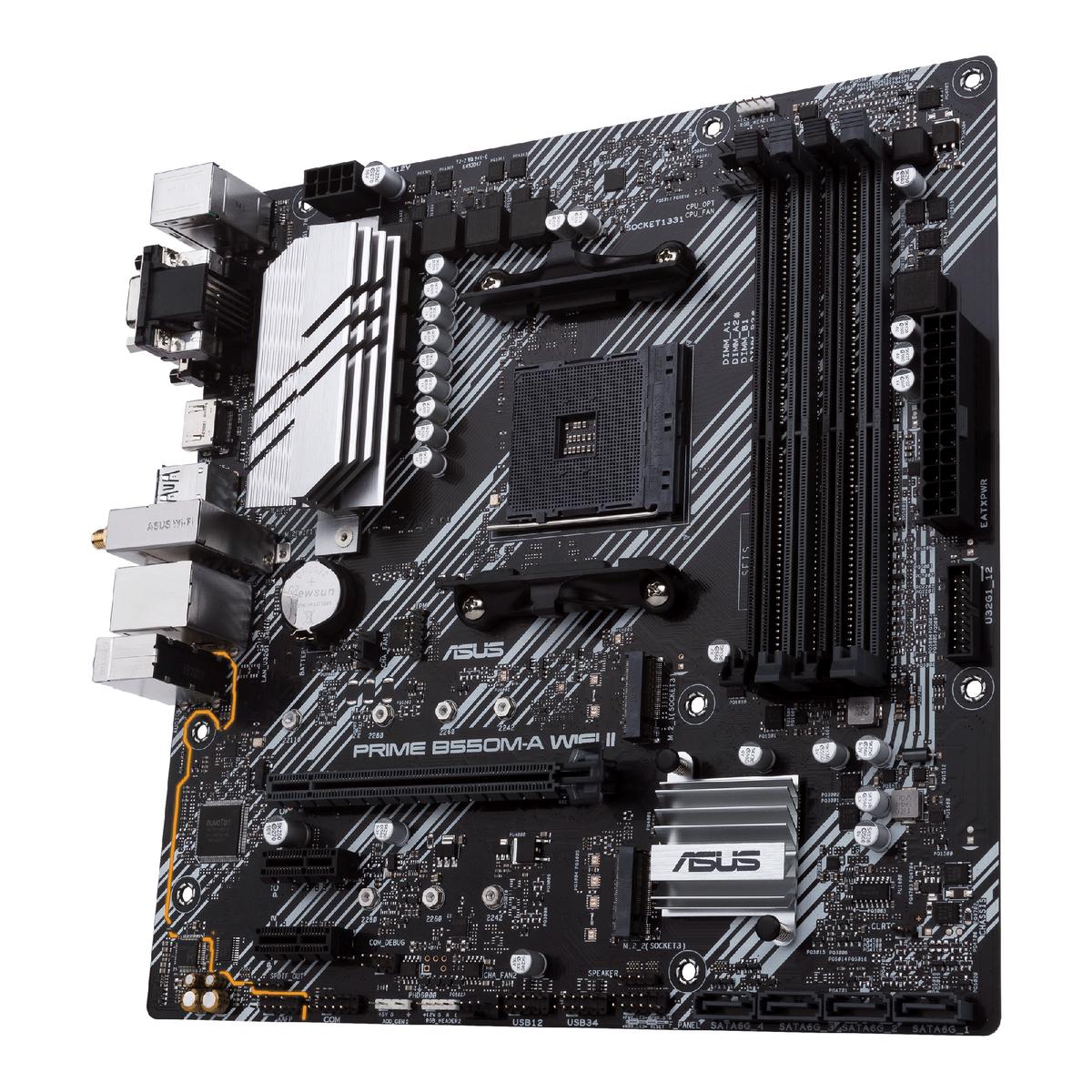 Asus PRIME B550M-A WIFI II Micro ATX AM4 Motherboard - Hover