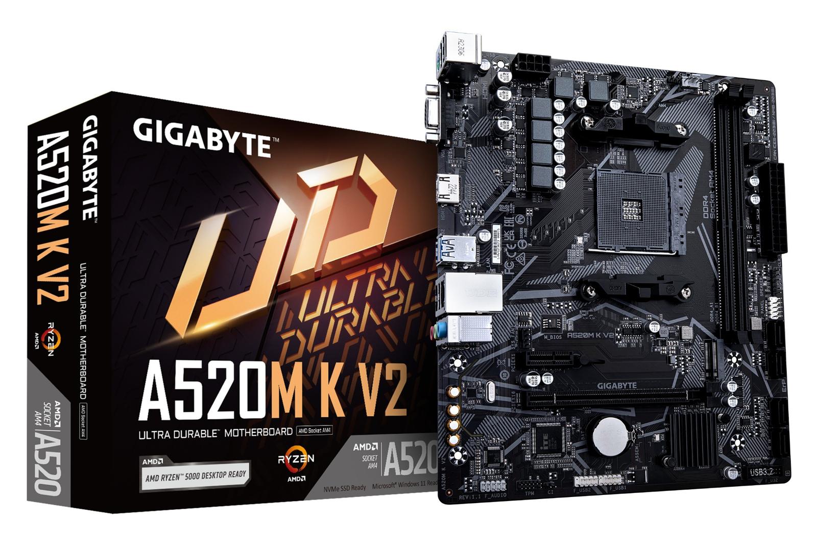 Gigabyte A520M K V2 Micro ATX AM4 Motherboard